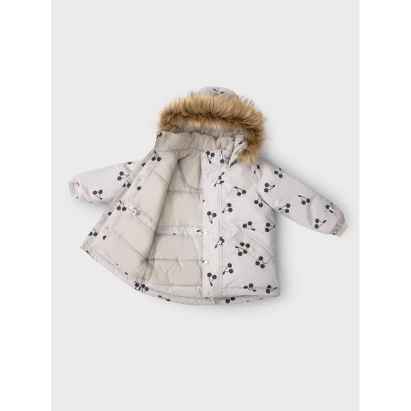 LEOKID ZIMNÍ BUNDA TULLY SILVER CLOUD CHERRIES VEL. 92 - BUNDY - PRO DĚTI