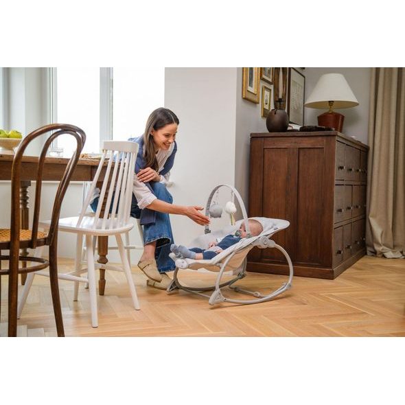 MOMI VIBRAČNÍ LEHÁTKO S MELODIEMI MOMI LAPIS TMAVĚ ŠEDÉ - LEHÁTKA A HOUPADLA - SPINKÁNÍ