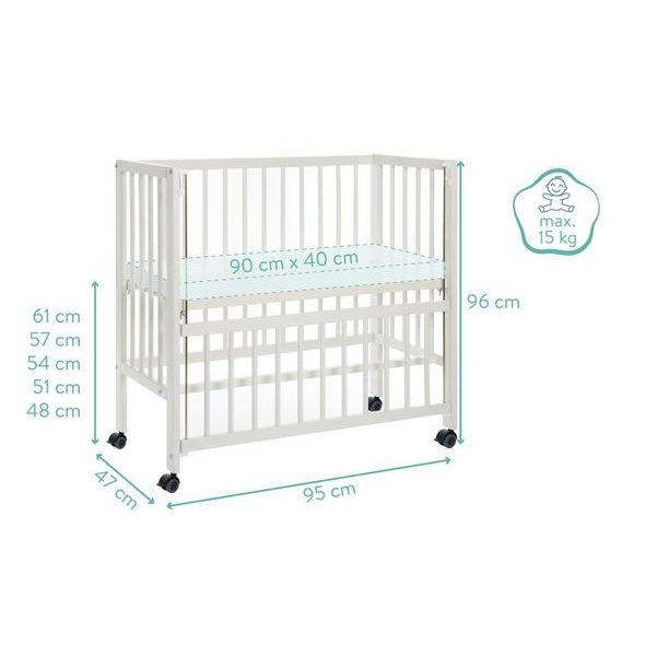 FILLIKID PŘÍSTAVNÁ POSTÝLKA COCON WHITE - K RODIČOVSKÉ POSTELI - SPINKÁNÍ