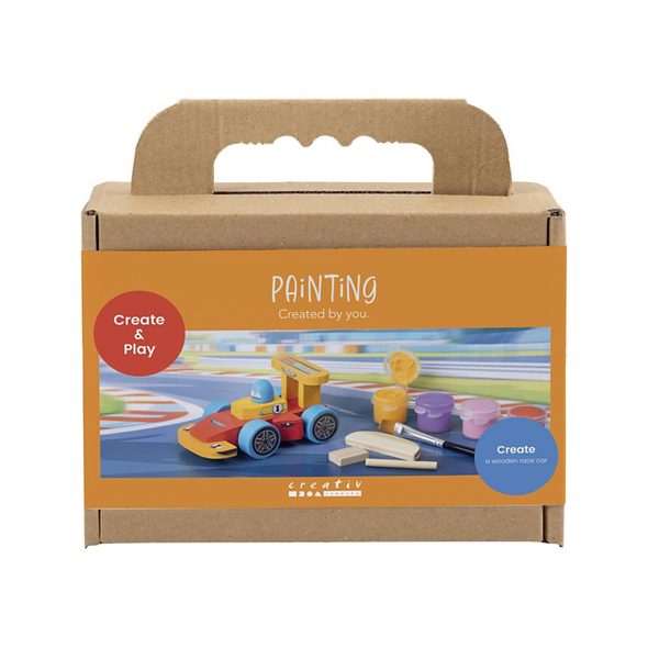CREATIV COMPANY KREATIVNÍ SADA ZÁVODNÍ AUTO DŘEVĚNÉ - VÝTVARNÉ POMŮCKY A HRAČKY - PRO DĚTI