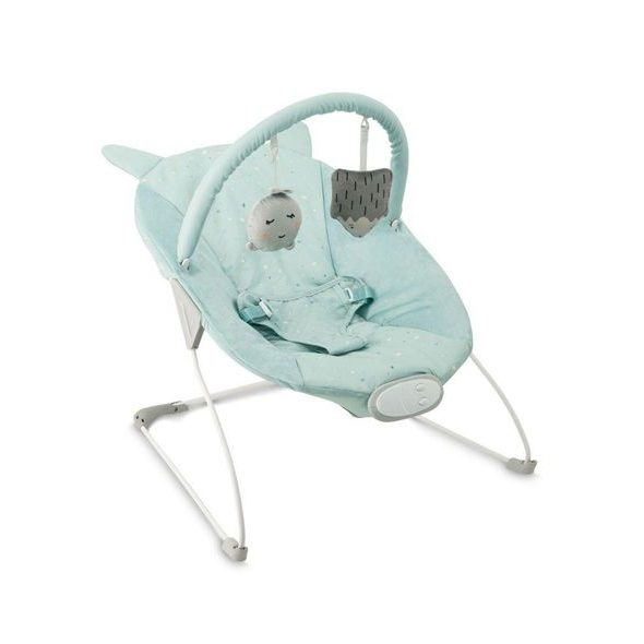 MOMI VIBRAČNÍ LEHÁTKO S MELODIEMI MOMI GLOSSY MODRÉ - LEHÁTKA A HOUPADLA - SPINKÁNÍ