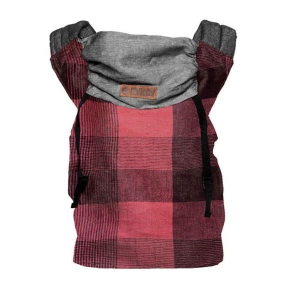 BYKAY KLOKANKA CLICK CARRIER REVERSIBLE RED PLAID (VEL. BABY) - KLOKANKY A ŠÁTKY - NOŠENÍ & SPORT