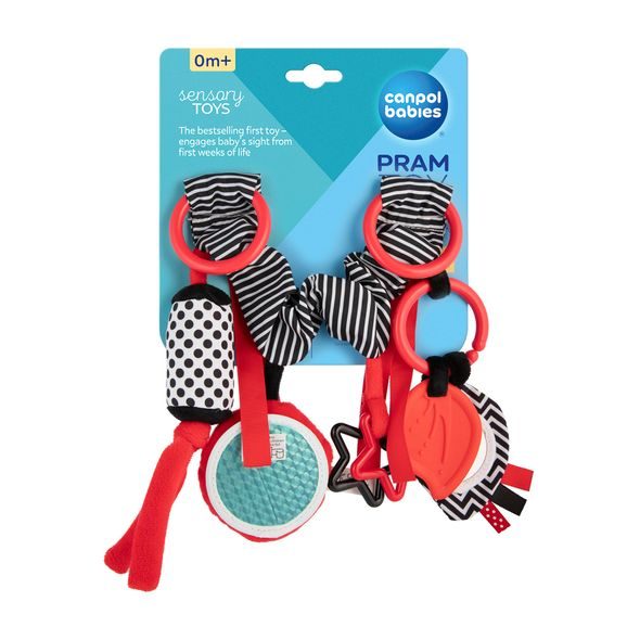 CANPOL BABIES KONTRASTNÍ ZÁVĚSNÁ HRAČKA NA KOČÁREK/AUTOSEDAČKU SENSORY - HRAČKY K ZAVĚŠENÍ - PRO DĚTI