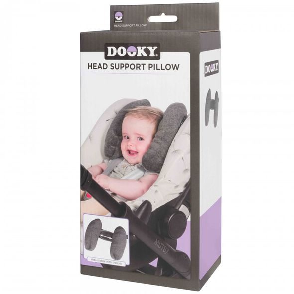 DOOKY PODHLAVNÍČEK HEAD SUPPORT PILLOW GREY - VLOŽKY A LÍMCE - AUTOSEDAČKY A PŘÍSLUŠENSTVÍ