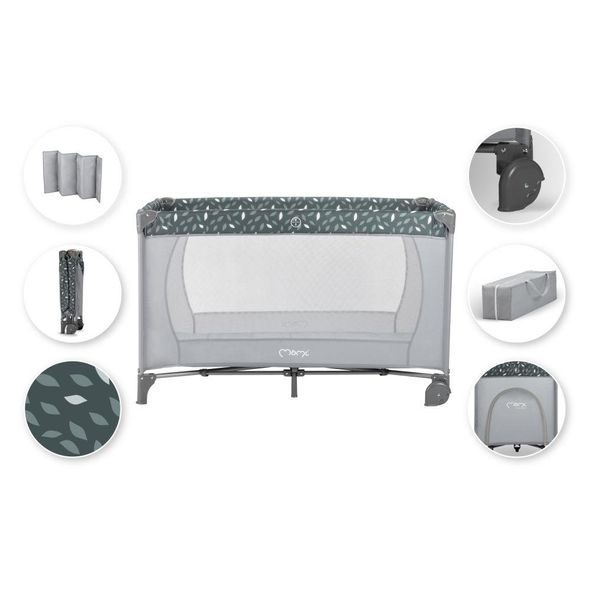 MOMI CESTOVNÍ POSTÝLKA BELOVE ŠEDÁ - CESTOVNÍ POSTÝLKY - SPINKÁNÍ