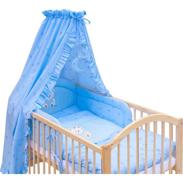 SCARLETT POSTÝLKA 120X60CM S KOMPLETNÍ VÝBAVOU SCARLETT MÉĎA MODRÁ - DŘEVĚNÉ POSTÝLKY - SPINKÁNÍ