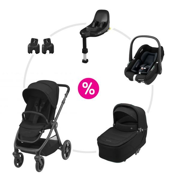 MAXI-COSI OXFORD KOČÁREK + KORBIČKA SENSE + AUTOSEDAČKA PEBBLE S + ZÁKLADNA + ADAPTÉRY - DVOJKOMBINACE - KOČÁRKY A PŘÍSLUŠENSTVÍ