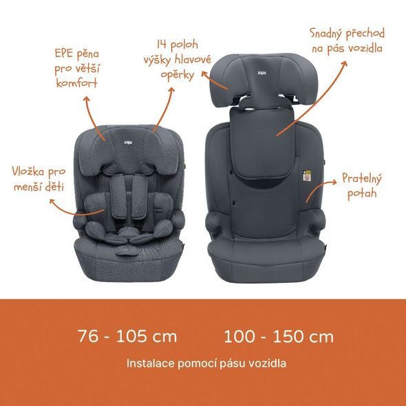 ZOPA AUTOSEDAČKA ALFA R129 - AUTOSEDAČKY 9-36KG - AUTOSEDAČKY A PŘÍSLUŠENSTVÍ