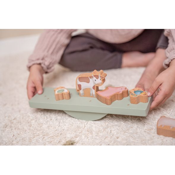 LITTLE DUTCH BALANČNÍ HRA DŘEVĚNÁ FARMA - AKTIVNÍ HRAČKY - PRO DĚTI