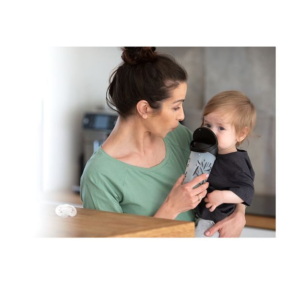 LOVI MŮJ HRNÍČEK SE SLÁMKOU SALT&PEPPER JUNIOR 250 ML - DĚTSKÉ HRNEČKY - KRMENÍ