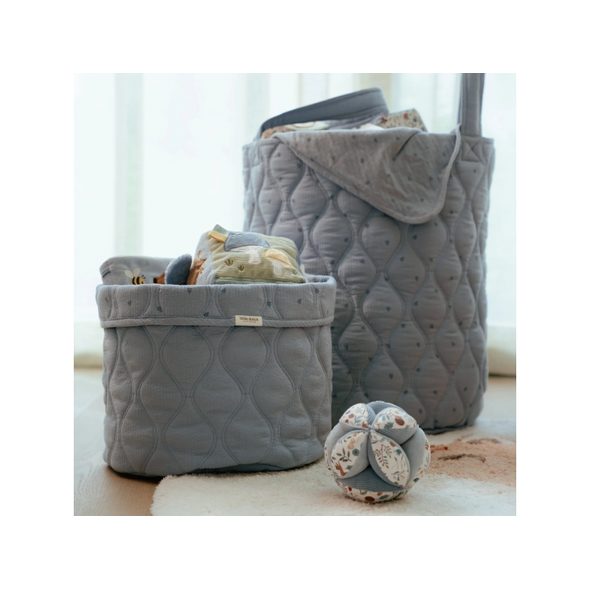 LITTLE DUTCH KOŠÍK TEXTILNÍ OBOUSTRANNÝ EXTRA VELKÝ PURE DENIM BLUE - DEKORACE A POLIČKY - SPINKÁNÍ