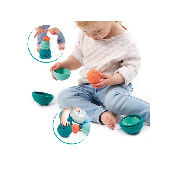 LUDI MÍČKY SILIKONOVÉ BALL IN BALL - PUZZLE - PRO DĚTI