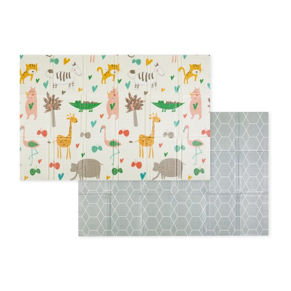 PETITE&MARS PODLOŽKA NA HRANÍ SKLÁDACÍ CAMPY L 130X200 CM - HRACÍ PODLOŽKY NA ZEM - SPINKÁNÍ