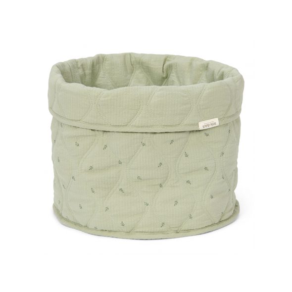 LITTLE DUTCH KOŠÍK TEXTILNÍ OBOUSTRANNÝ VELKÝ PURE SAGE - DEKORACE A POLIČKY - SPINKÁNÍ