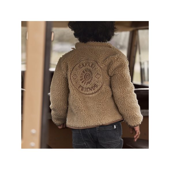 LITTLE DUTCH KABÁTEK TEDDY WARM TAUPE VEL. 80 - KABÁTKY, MIKINKY - PRO DĚTI
