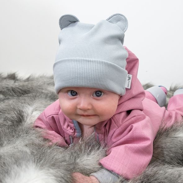 ESITO ZIMNÍ ŽEBROVANÁ ČEPICE S OUŠKY COLOR GREY - ŠEDÁ / 30 - ČEPIČKY A KLOBOUČKY - PRO DĚTI