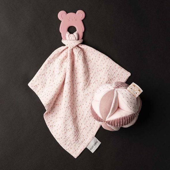 NATTOU HRAČKA MÍČ EDUKAČNÍ 4 AKTIVITY LAPIDOU PINK - AKTIVNÍ HRAČKY - PRO DĚTI