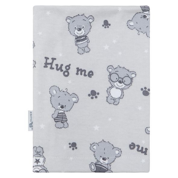 ESITO ŽÍNKA DO KOUPELE JERSEY TEDDY BEARS GREY - ŠEDÁ / 19 X 14 CM - ŽÍNKY A HOUBIČKY - KOUPÁNÍ A ZDRAVÍ