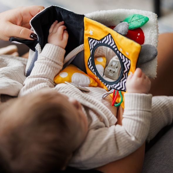 BABYONO KNÍŽKA SENZORICKÁ KONTRASTNÍ MOUSE 0 M+ - KNÍŽKY PRO NEJMENŠÍ - PRO DĚTI