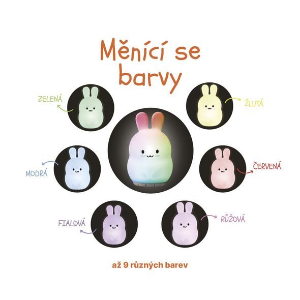 ZOPA SILIKONOVÁ LED NOČNÍ LAMPIČKA VEL. M - NOČNÍ SVĚTLA - SPINKÁNÍ