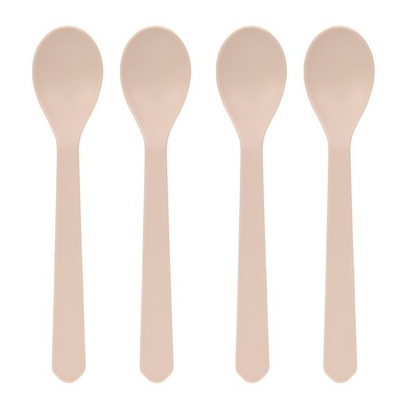 LÄSSIG SPOON SET GEO 4PC POWDER PINK - LŽIČKY A PŘÍBORY - KRMENÍ