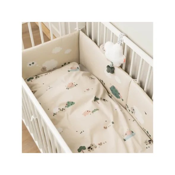 DONE BY DEER POVLEČENÍ TINY FARM BABY - PÍSKOVÉ - POVLEČENÍ DO POSTÝLKY - SPINKÁNÍ