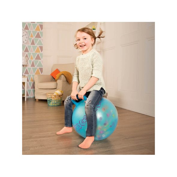 B-TOYS SKÁKACÍ MÍČ HOP N’ GLOW MODRÝ - NAFUKOVACÍ SKÁKADLA - PRO DĚTI