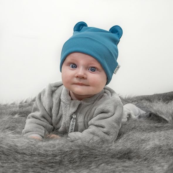 ESITO ZIMNÍ ŽEBROVANÁ ČEPICE S OUŠKY COLOR GREY - ŠEDÁ / 30 - ČEPIČKY A KLOBOUČKY - PRO DĚTI