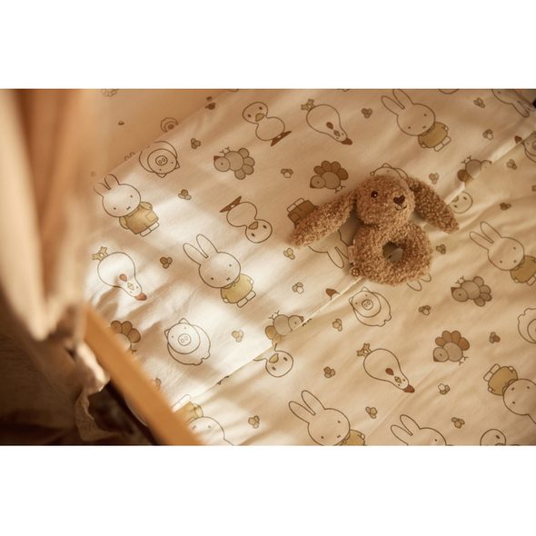 JOLLEIN POVLEČENÍ 140X100 A 40X60 CM MIFFY FAMILY FARM - POVLEČENÍ DO POSTÝLKY - SPINKÁNÍ