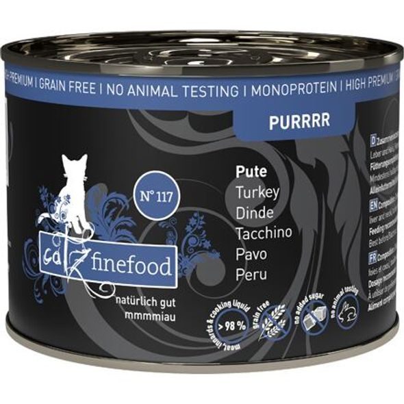 CATZ FINEFOOD KONZERVA CF PURR NO.117 - S KRŮTÍM MASEM 200 G - KONZERVY PRO KOČKY - CHOVATELSKÉ POTŘEBY MALVÍKZOO