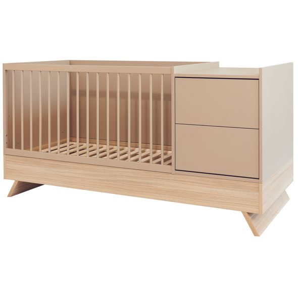 KOMBI POSTÝLKA FAKTUM SIENNA 3V1 CAPPUCCINO 70X - DŘEVĚNÉ POSTÝLKY - SPINKÁNÍ