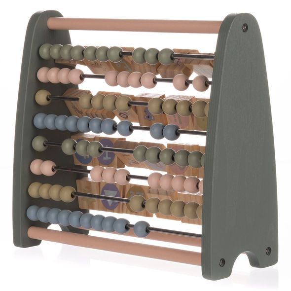 ZOPA DŘEVĚNÉ OBOUSTRANNÉ POČÍTADLO - MOTORICKÉ A HUDEBNÍ - PRO DĚTI