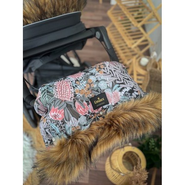 EMITEX RUKÁVNÍK LUXURY POPPY - RUKÁVNÍKY NA KOČÁREK - KOČÁRKY A PŘÍSLUŠENSTVÍ