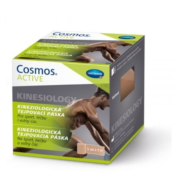 HARTMANN KINEZIOLOGICKÁ TEJPOVACÍ PÁSKA COSMOS ACTIVE BÉŽOVÁ 5 CM × 5 M - OBINADLA - KOUPÁNÍ A ZDRAVÍ