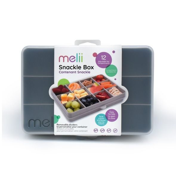 MELII SNACKLE BOX KRABIČKA NA SVAČINU 1368 ML - ŠEDÁ - KRABIČKY NA SVAČINU - KRMENÍ