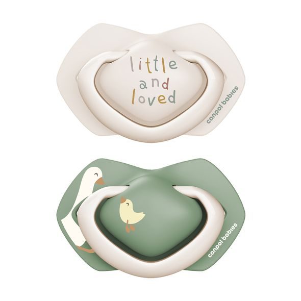 CANPOL BABIES DUDLÍK SILIKONOVÝ SYMETRICKÝ LIGHT TOUCH GOOSE 18M+ 2KS - ŠIDÍTKA A DOPLŇKY - KRMENÍ