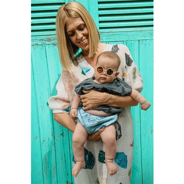 SUAVINEX DĚTSKÉ BRÝLE POLARIZOVANÉ S POUZDREM 2024 - 0/12 MĚSÍCŮ - ŠEDÉ KULATÉ - SLUNEČNÍ BRÝLE - PRO DĚTI