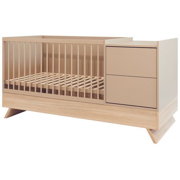 KOMBI POSTÝLKA FAKTUM SIENNA 3V1 CAPPUCCINO 70X - DŘEVĚNÉ POSTÝLKY - SPINKÁNÍ