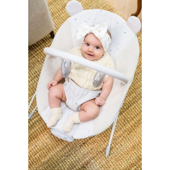 MOMI VIBRAČNÍ LEHÁTKO S MELODIEMI MOMI GLOSSY BÉŽOVÉ - LEHÁTKA A HOUPADLA - SPINKÁNÍ