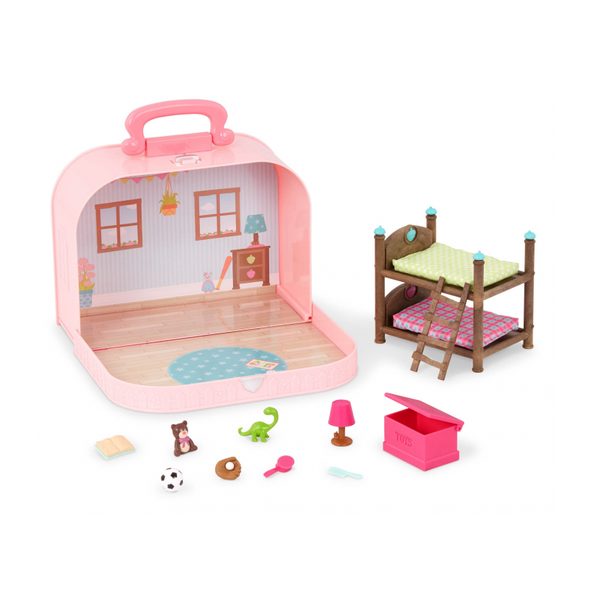 LI'L WOODZEEZ SADA V KUFŘÍKU DĚTSKÝ POKOJ - DOPLŇKY PRO FIGURKY - PRO DĚTI