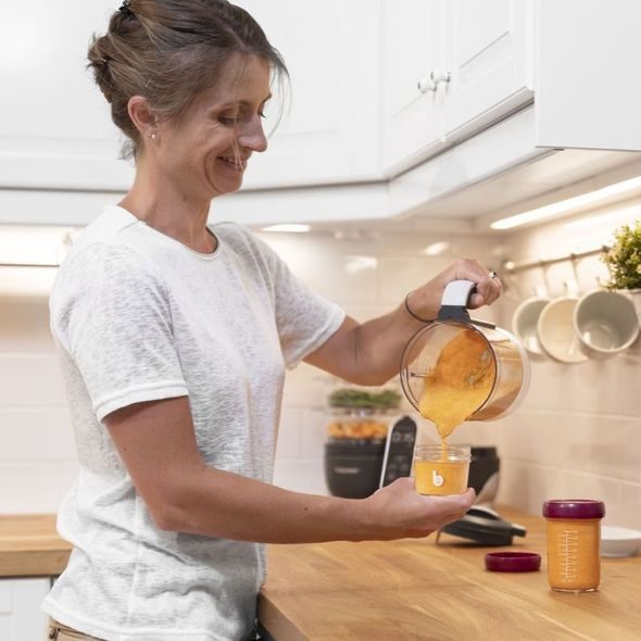 BABYMOOV SKLENĚNÉ MISKY S VÍČKY MULTISET (4X 100ML + 4X 220ML) - USKLADNĚNÍ JÍDLA - KRMENÍ