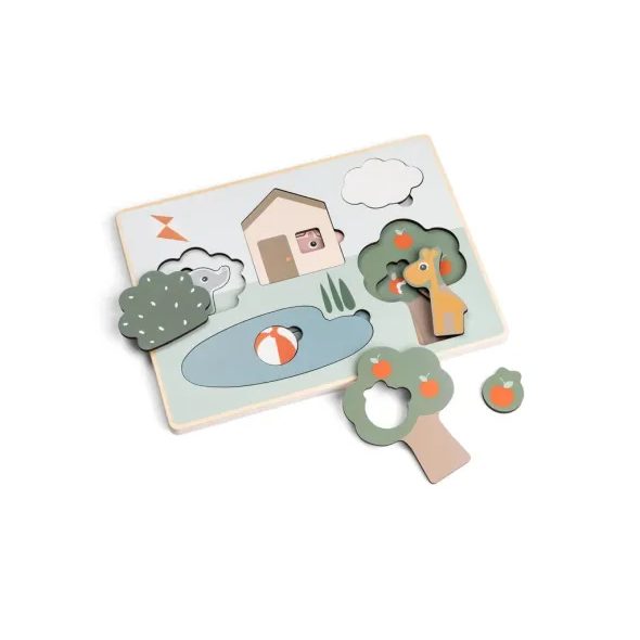 DONE BY DEER DŘEVĚNÉ PUZZLE DEER FRIENDS - MIX BAREV - STAVEBNICE A PUZZLE - PRO DĚTI