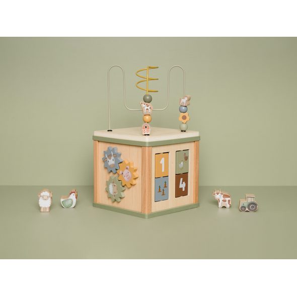 LITTLE DUTCH KOSTKA S AKTIVITAMI DŘEVĚNÁ FARMA - KOSTKY - PRO DĚTI