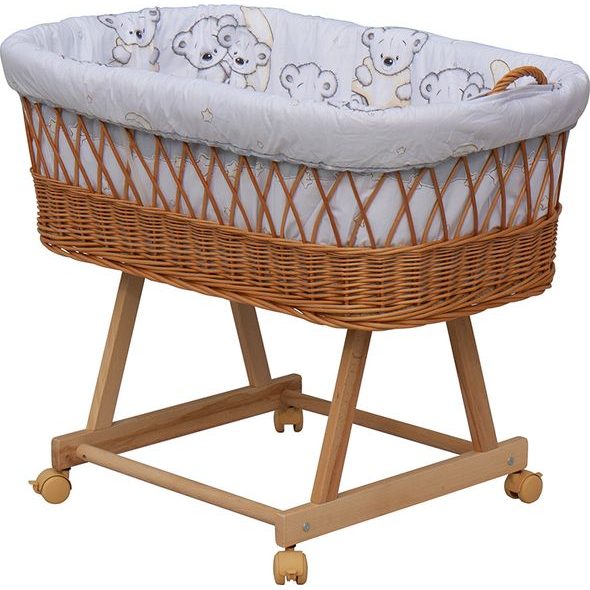 SCARLETT MOJŽÍŠŮV KOŠÍK S PODVOZKEM PRO MIMINKO TORO ŠEDÁ - KOŠÍKY A KOLÉBKY - SPINKÁNÍ