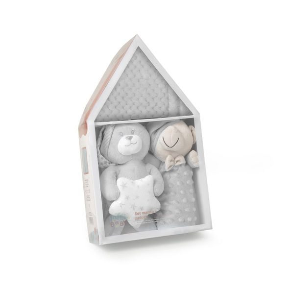 INTERBABY DEKA MĚKKÁ KULIČKY + PŘÍTULKA + MEDVÍDEK - DĚTSKÉ DEKY PRO MIMINKA - SPINKÁNÍ
