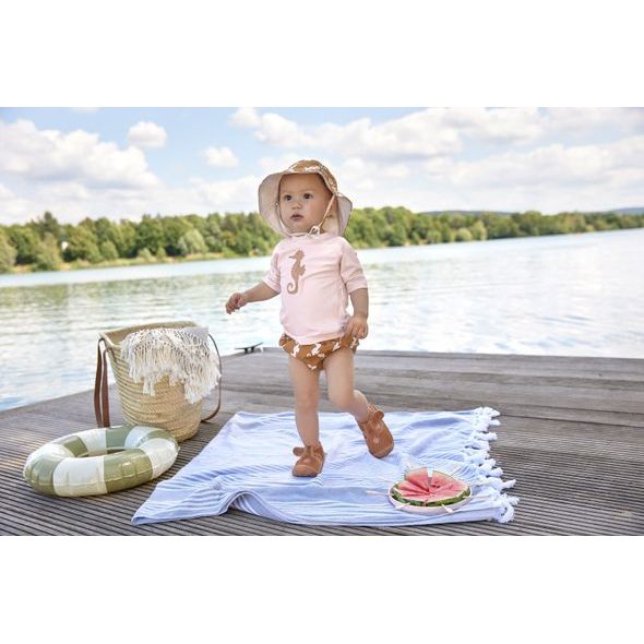 LÄSSIG SPLASH SUN PROTECTION BUCKET HAT SEAHORSE CARAMEL - ČEPIČKY A KLOBOUČKY - PRO DĚTI