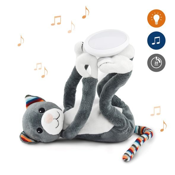 ZAZU KOČIČKA KATIE PLYŠOVÉ NOČNÍ SVĚTLO S MELODIEMI - NOČNÍ SVĚTLA - SPINKÁNÍ