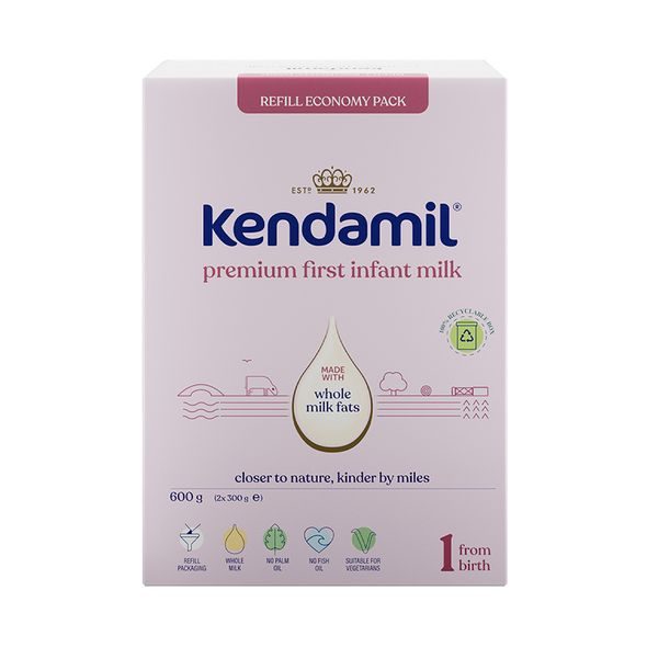 KENDAMIL PREMIUM 1 (600 G) - KOJENECKÁ MLÉKA - KRMENÍ
