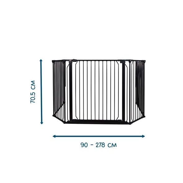 BABY DAN UNIVERZÁLNÍ PROSTOROVÁ ZÁBRANA BABYDAN COMBIFIT XL, ČERNÁ - OHRÁDKY - KOUPÁNÍ A ZDRAVÍ