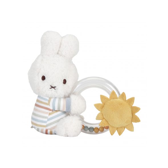 LITTLE DUTCH CHRASTÍTKO S KORÁLKY KRÁLÍČEK MIFFY VINTAGE PROUŽKY - CHRASTÍTKA - PRO DĚTI